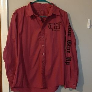 Cowgirl Tuff button down - Never Give Up